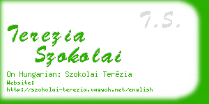 terezia szokolai business card